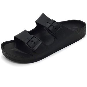 New never worn Double Buckle Flat Sandal Size 9/10